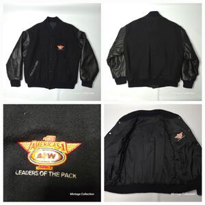 VINTAGE A&W ROOT BEER AMERICA'S #1 LEADERS OF THE PACK WOOL LEATHER JACKET XL